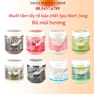 Muối tắm Spa Mori Salt các mùi hương 700g, muối tắm Mori Spa Salt Thái Lan, muối tắm tẩy da chết