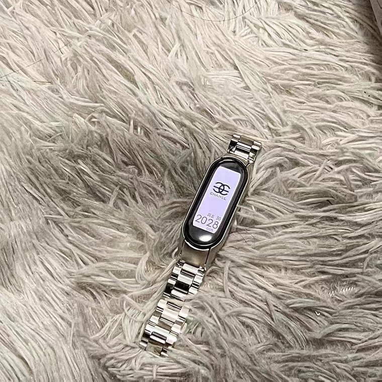 XIAOMI Dây Đeo Thay Thế Chất Liệu Kim Loại Dạng Vòng Tay Cho Mi Band 5 Mi Band 7 6 5 Mi Band 4 3