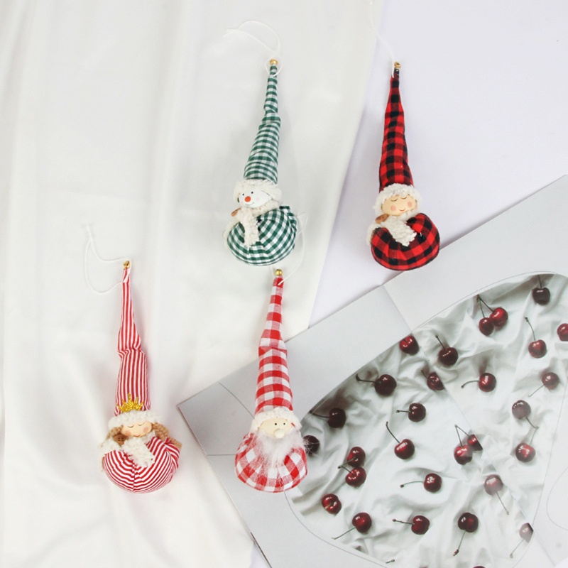 Set 4 Búp Bê Nhồi Bông Treo Trang Trí Giáng Sinh