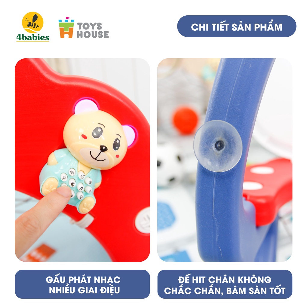 Bộ đồ chơi thể thao đa năng 4 trong 1 - cột bóng rổ kiêm bóng đá, ném vòng, câu cá Toyshouse