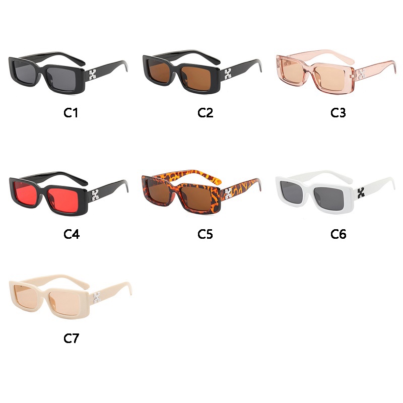 Kính mát gọng vuông nhỏ hình hoa tuyết X phong cách Âu Mỹ cổ điển thời trang cho nữ