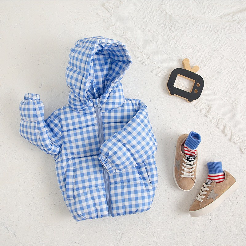 áo phao kẻ caro hình ngộ nghĩnh đáng yêu cho bé