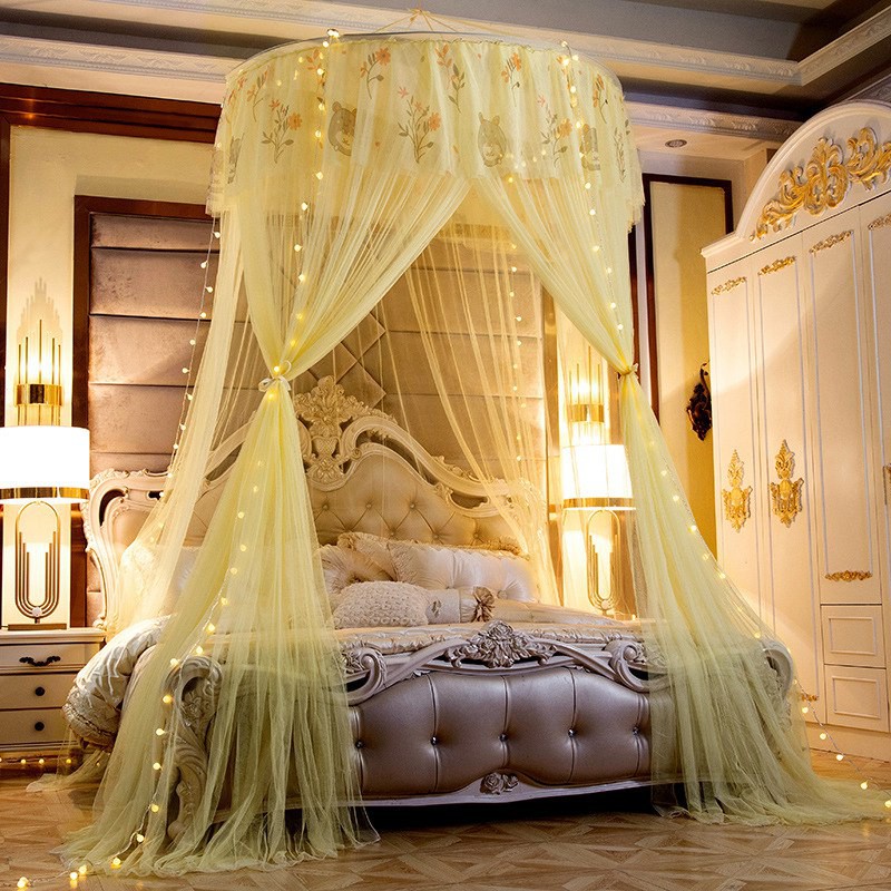Mùng chống muỗi được thiết kế theo phong cách công chúa cho giường bé