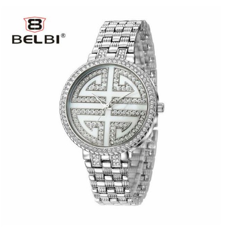 (Có ảnh thật)Đồng Hồ Nữ Cao Cấp BELBI 002 Đính Đá Hàng Chính Hãng