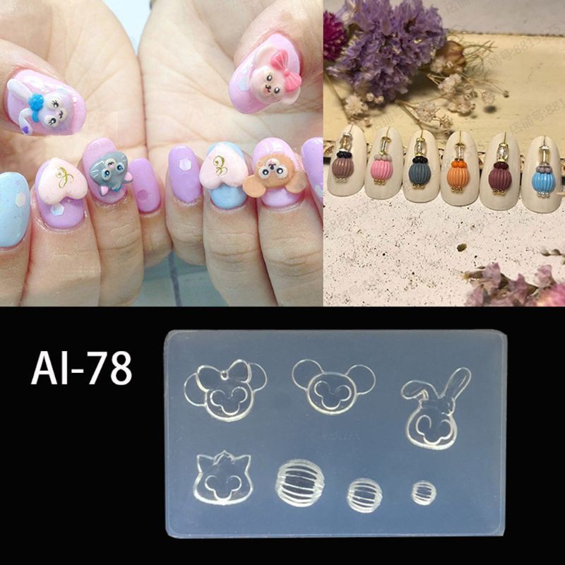 Khuôn Silicone Làm Móng Tay 3d