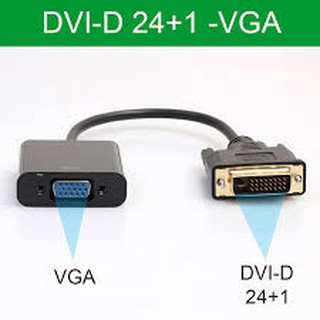 Hình ảnh Cáp Chuyển DVI Sang VGA -- DVI-D 24+1 Đực Sang VGA Cái 20cm -Có IC Tích Hợp trong Dây Dvi- Hàng Loại Tốt