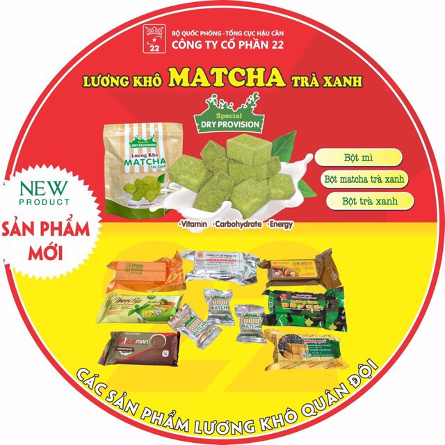 Lương khô trà xanh gói 180g - công ty cổ phần 22