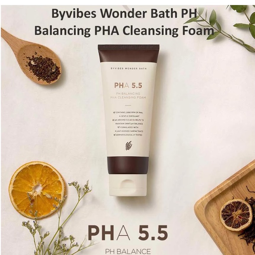 Sữa Rửa Mặt Byvibes Wonder Bath PHA 5.5 PH Balancing PHA Cleansing Foam 150ml - Chip Skincare