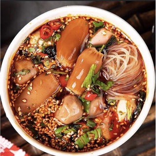 Combo 6 ly lẩu cốc viên nhiều toping