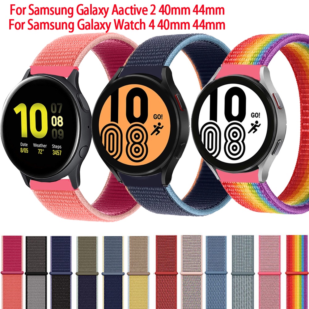Dây đeo đồng hồ thông minh JANSIN bằng nylon cỡ 20mm cho Samsung Galaxy Watch 4 Active 2 40mm 44mm