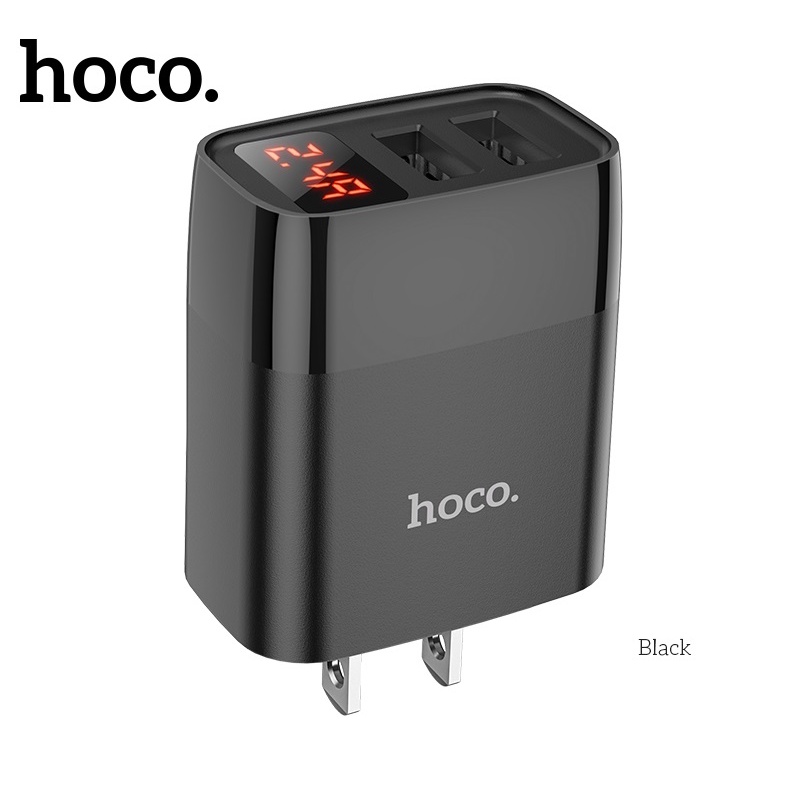 Cóc Sạc Nhanh Hoco C86 2.4A 2 Cổng Usb Màn Hình Led