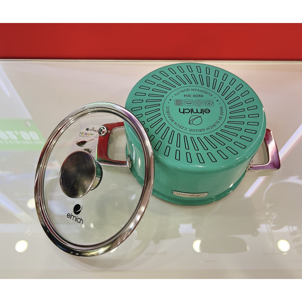 Nồi inox liền khối Elmich Hera EL-8100 size 16cm, 18cm 8101,20cm 8102, 22cm 8103, 26cm 8104
