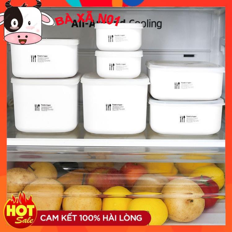 Hộp nhựa đựng thực phẩm - Set 4 hộp bảo quản thức ăn, Hộp trữ đông, Quay lò vi sóng