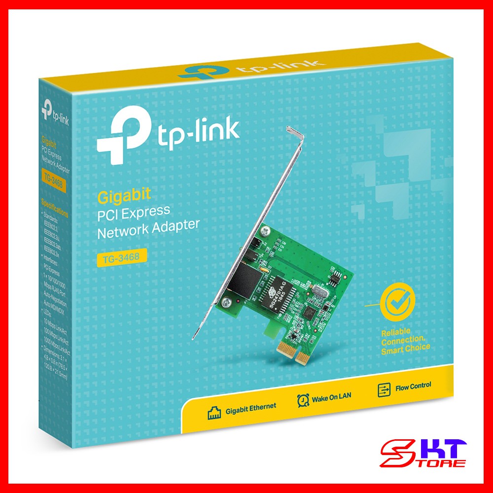 Card Mạng Gigabit PCI Express Tp-Link TG-3468 Tốc Độ 1000Mbps - Hàng Chính Hãng