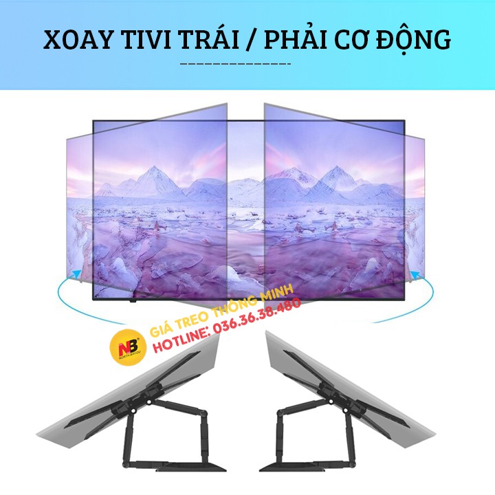 Giá treo tivi xoay NB P5 32 - 40 - 50 - 55 - 60 - 65 - 70 Inch - Giá Treo Tivi Kéo Đẩy Đa Năng  - Model Mới 2022
