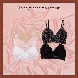 Áo ngực không gọng Lamluy Bra chân ren mềm mịn