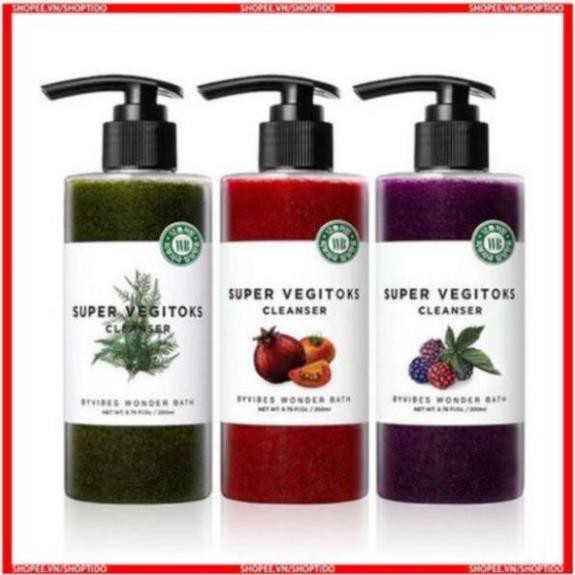 ✅ (HÀNG CHUẨN AUTHENTIC) Full size - 300 ml - Sữa rửa mặt rau củ thải độc Super vegitoks cleanser Wonder bath | BigBuy360 - bigbuy360.vn