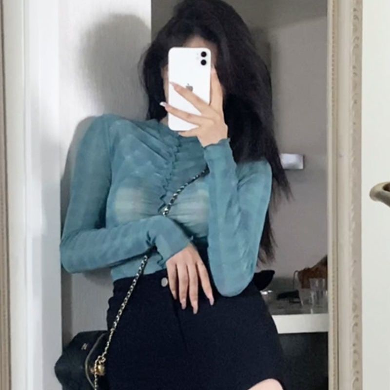 Enenen Áo Lưới Mỏng Nhẹ Trong Suốt Mỏng Nhẹ Che Phủ Toàn Diện Nhịp Tim Nàng Tiên Cá Ji Quyến Rũ Mùa Hè Nóng Bỏng Cho Nữ