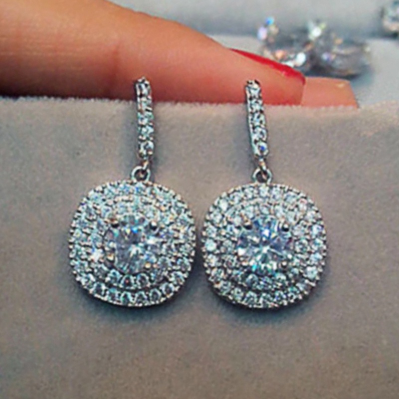 Khuyên Tai Dáng Dài Đính Đá Pha Lê Sang Trọng Cho Nữ