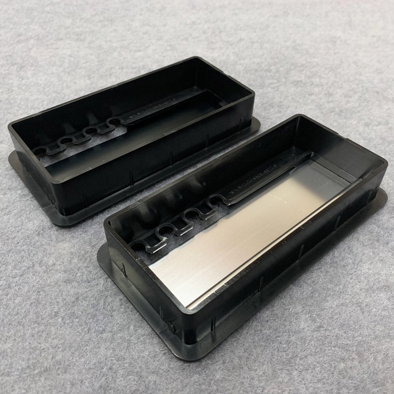 Nắp Luồn Dây Âm Bàn Nhôm Có Lỗ Giữ Dây  - Nắp Hộp Nhôm Âm Bàn Cao Cấp Màu ĐEN Size 160x80mm