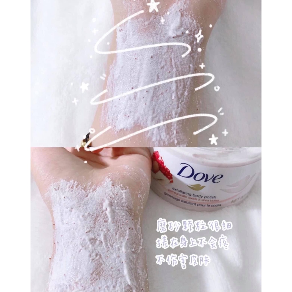 Tẩy da chết body Dove exfoliating body polish siêu sạch thơm hot hit