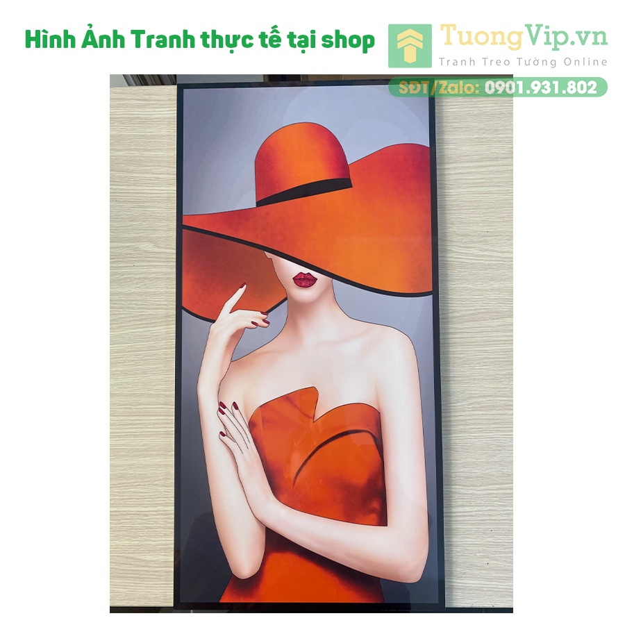 Tranh Laminate Tráng Gương - Treo Tường Trang Trí Phòng Ngủ Cô Gái Nghệ Thuật 01  Tường V