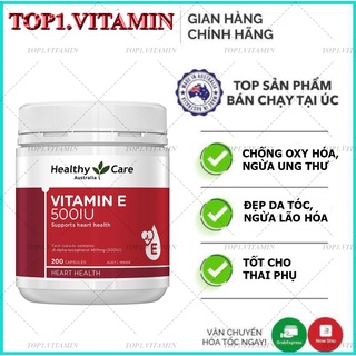 VITAMIN E HEALTHY CARE 500IU 200 viên - Xuất xứ Úc