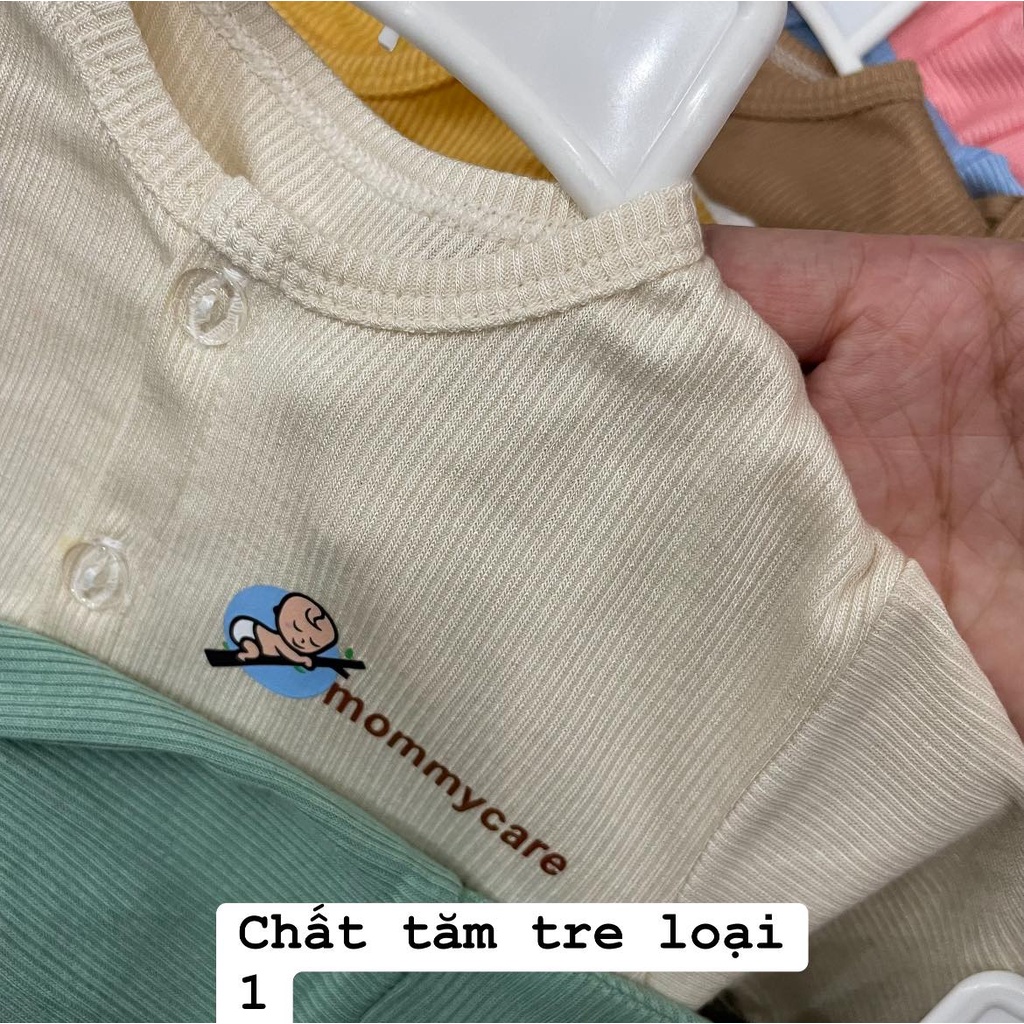 [Bé dưới 13kg] Bộ dài tăm tre MommyCare cúc giữa, bộ dài tay cúc giữa cho bé trai, bé gái