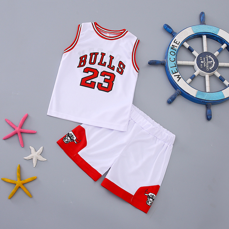 Bộ Đồng Phục Chơi Bóng Rổ Sát Nách Thời Trang Mùa Hè 2020 Cho Bé 0-12 Tuổi
