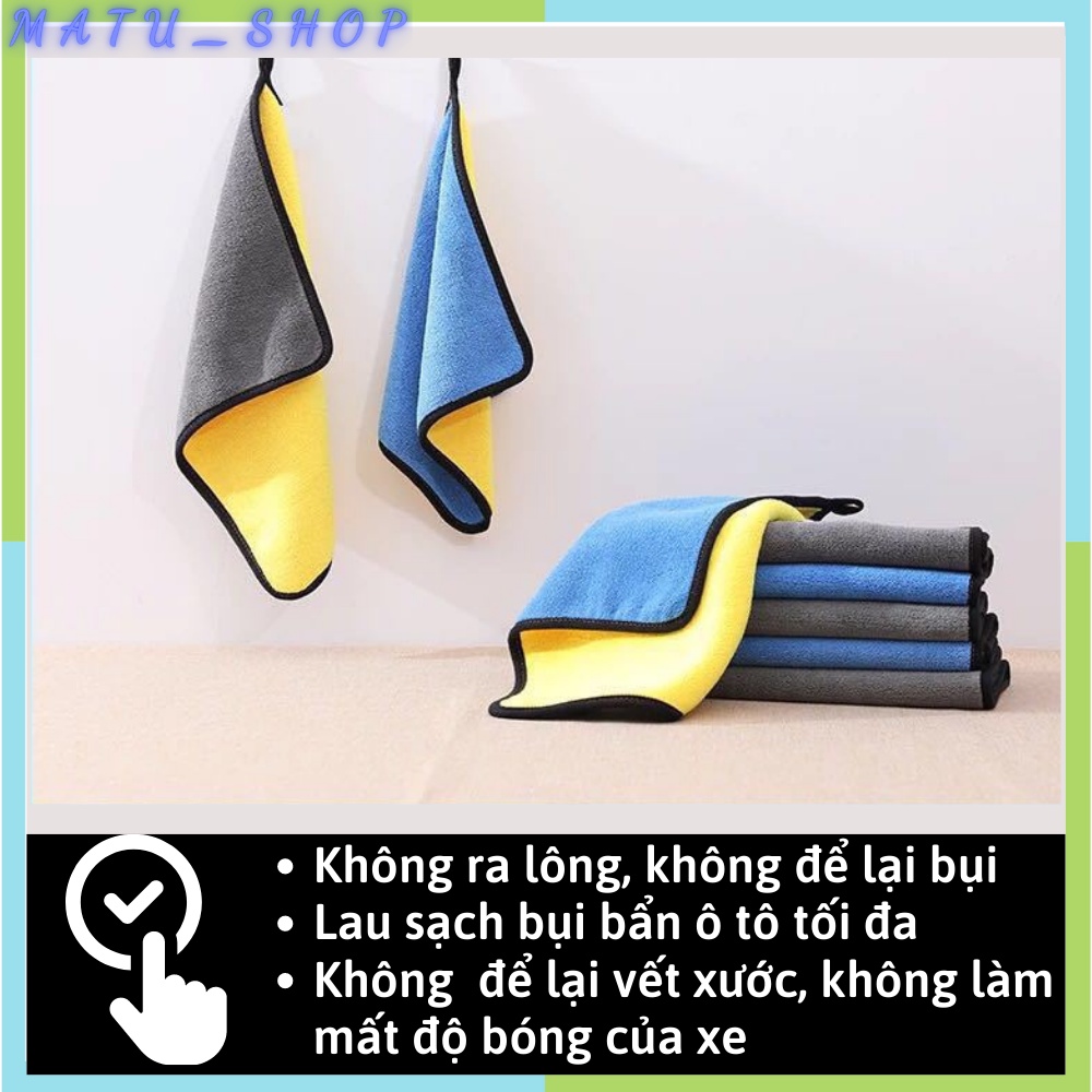 Khăn lau xe ô tô chuyên dụng microfiber khăn lau nội thất xe hơi