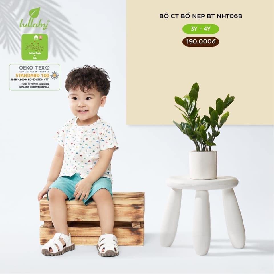 [Xả hàng] Bộ cộc tay cotton Poplin Lullaby cao cấp new