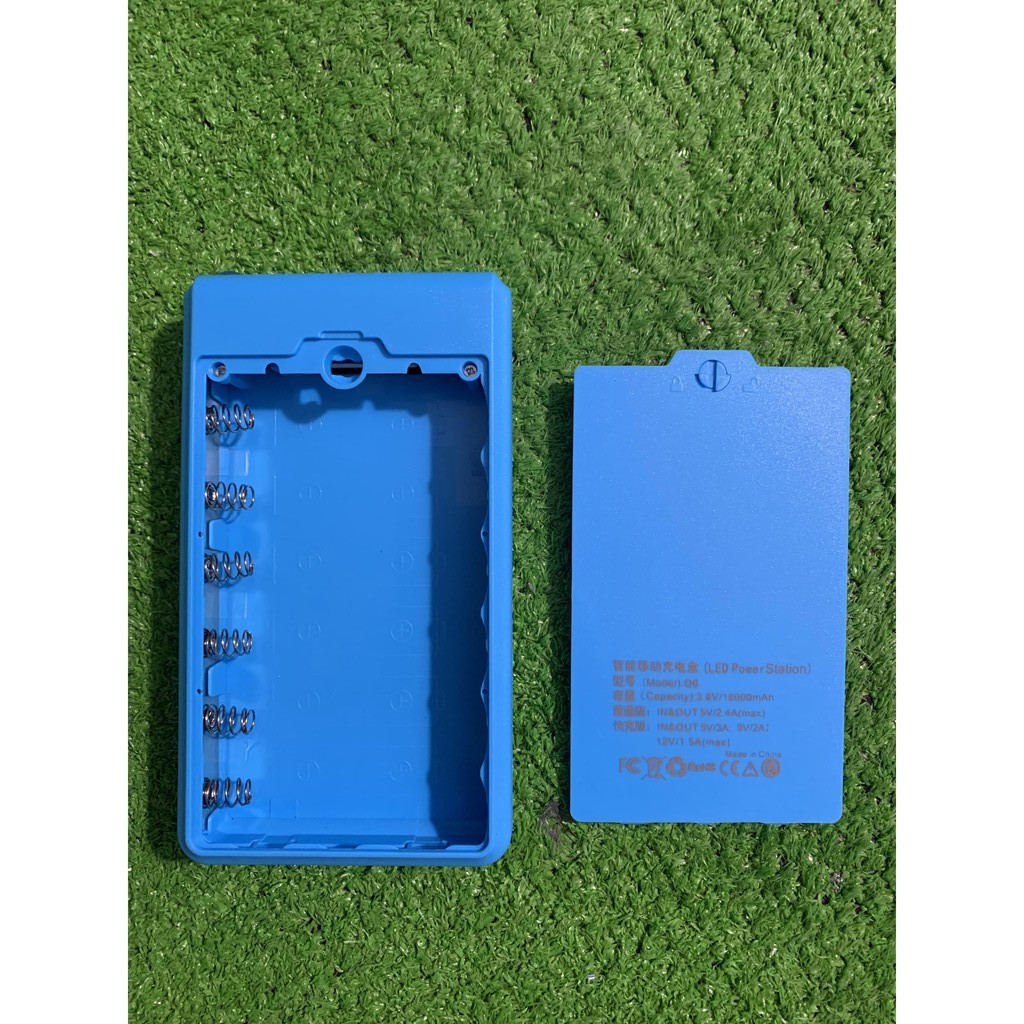 Box sạc nhanh QC 3.0, PD 3.0 VOOC 3.0 (Màu: xanh dương, đen), box sạc dự phòng 18650