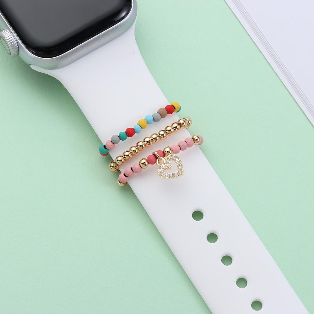 MYRONGVN Set 3 Dây Đeo Tay Thời Trang Cho Đồng Hồ Thông Minh Apple Watch