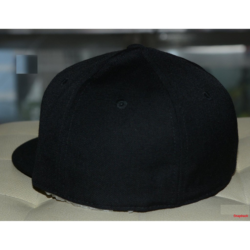 Nón big size snapback bít đuôi màu đen,Mũ snapback size to trơn không logo, Nón size khủng
