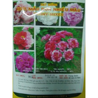 Hạt giống cây mẫu đơn nhiều màu