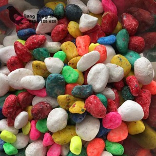 1kg Đá sỏi nhiều màu ( đá sắc màu ) - size vừa