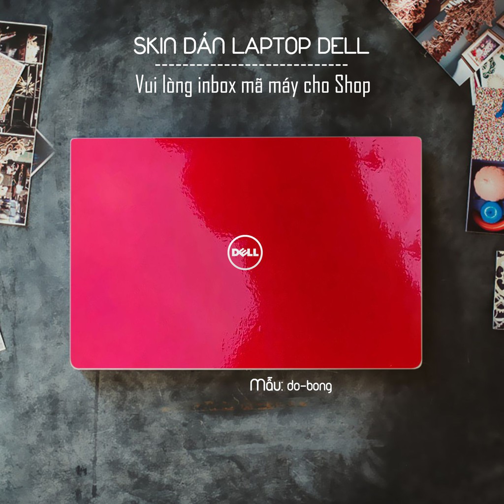 Skin dán Laptop Dell màu Chrome đỏ bóng (inbox mã máy cho Shop)