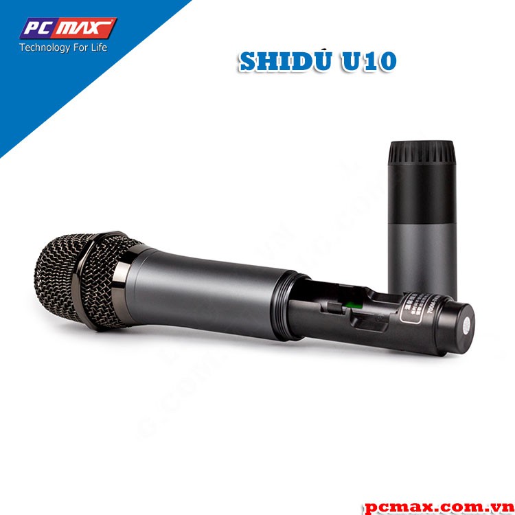 Micro cầm tay Shidu U10 chống hú UHF khuếch dại giọng Nói - Hàng chính hãng