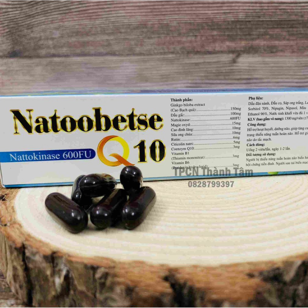 Hoạt huyết dưỡng não NATTO BEST Q10 giúp tăng cường tuần hoàn não-Hộp 30 viên