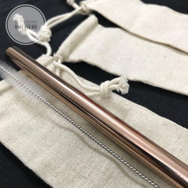 (Ảnh thật, HCM) Ống hút inox lớn hút trân châu kèm cọ và túi đựng | BigBuy360 - bigbuy360.vn