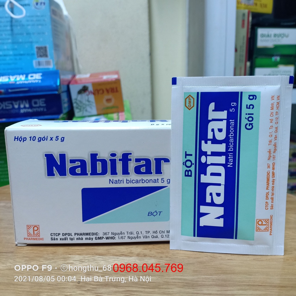 Muối vệ sinh phụ nữ Nabifar hộp 10 gói x 5g