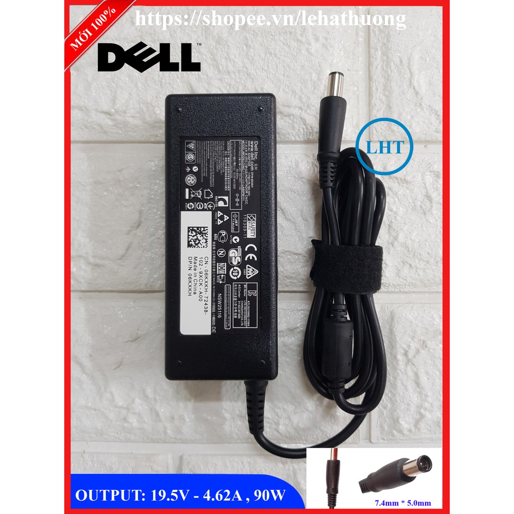 [SẠC ZIN] Sạc Laptop Dell 4,62A chân kim to đường kính đầu sạc 7.4mm - Bảo hành 12 tháng 1 đổi 1