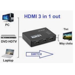 Bộ Gộp HDMI 3 IN 1 OUT (3 cổng vào 1 cổng ra) - Nhỏ gọn, tiện lợi