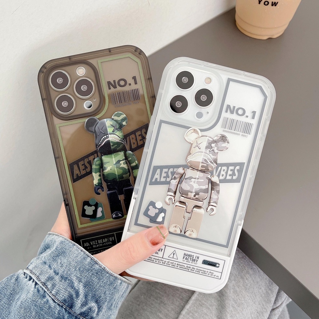 Ốp Điện Thoại Họa Tiết Rằn Ri Sang Trọng Kèm Giá Đỡ Cho iphone 13 Pro Max i13 13pro 11ProMax i11 iX XS XR 12Pro 12 Pro Max