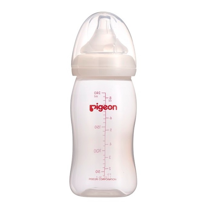 [ĐỦ SIZE] Bình Sữa Pigeon Cổ Rộng PP Plus 160ML/260ML/330ML