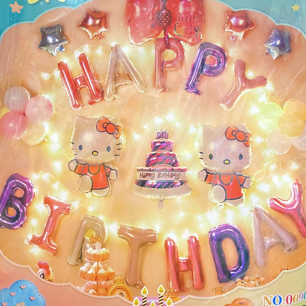 [Ảnh thật] Set trang trí sinh nhật HPBD đầy đủ phụ kiện