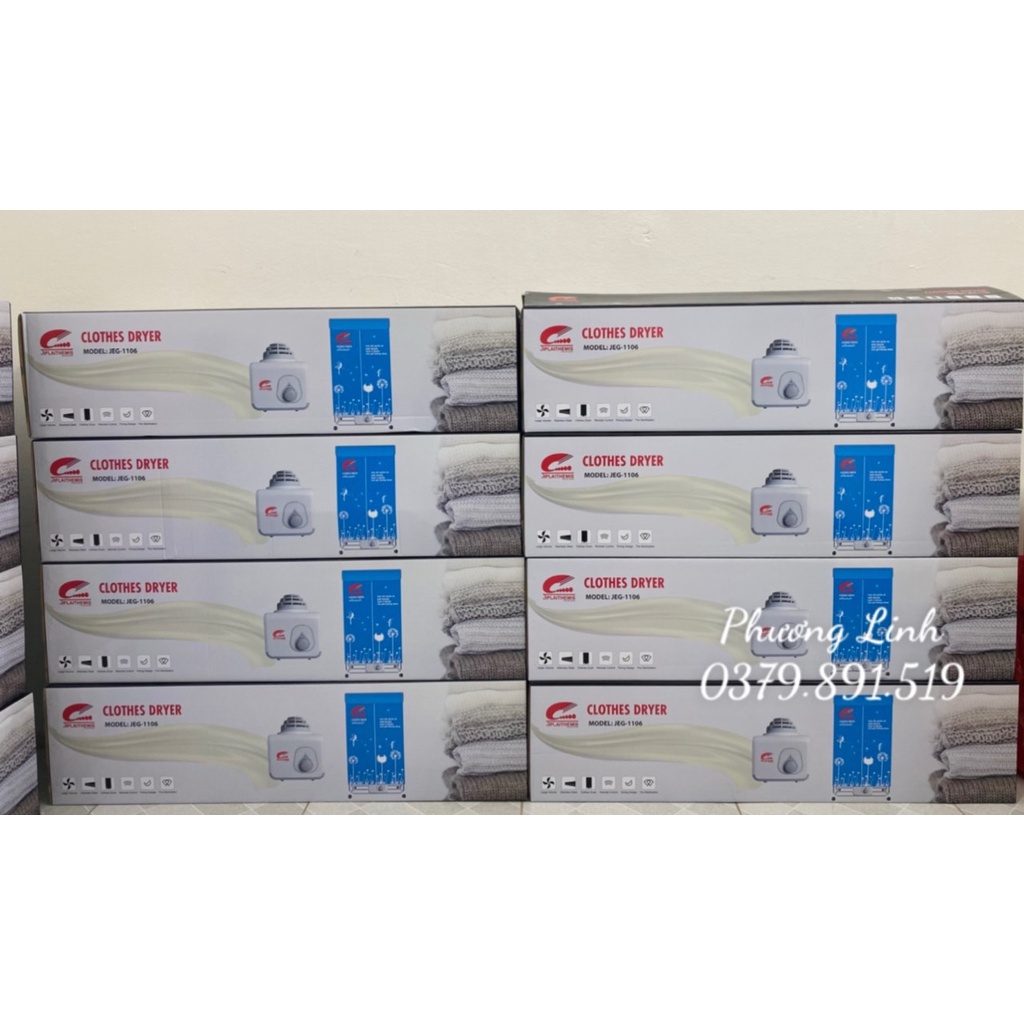 Tủ sấy quần áo Thái Lan JIPLAI JEG-1106, JEG-1108 - Hàng chính hãng - Bảo hành 12 tháng