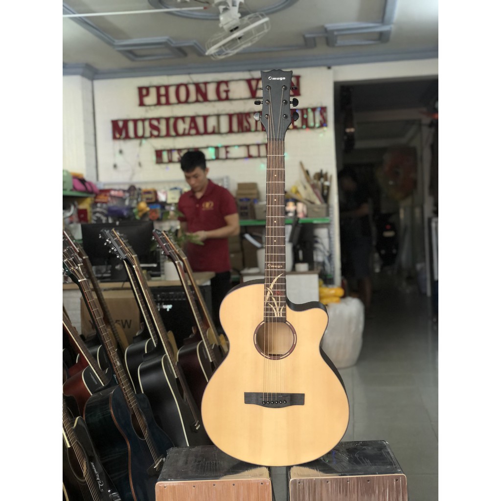 [Tặng kèm phụ kiện] Đàn guitar acoustic Omugo