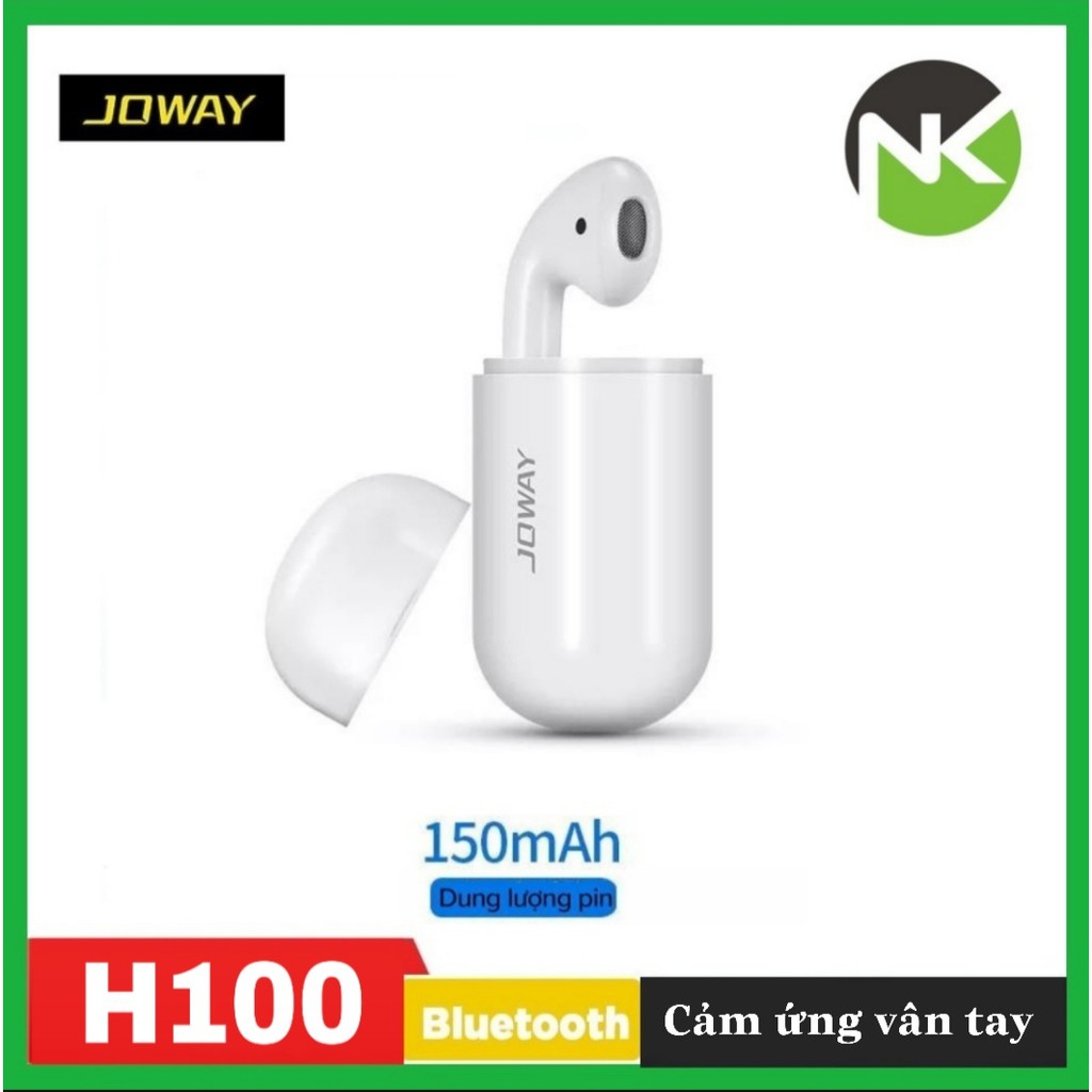 Tai nghe bluetooth 5.0 JOWAY H100 hỗ trợ nghe nhạc, đàm thoại, cảm ứng một chạm tương tự AirPods, thời gian chờ 120 - NK