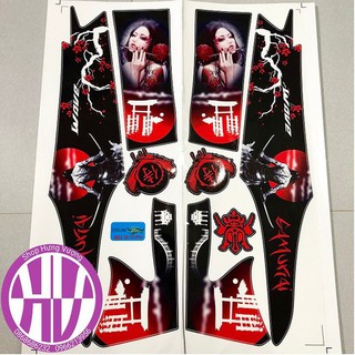 Tem Wave Alpha SAMURAI đen đỏ - Tem Wave chế